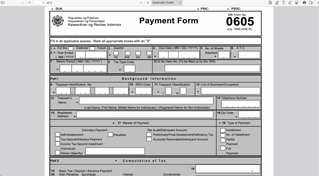 Form 0605