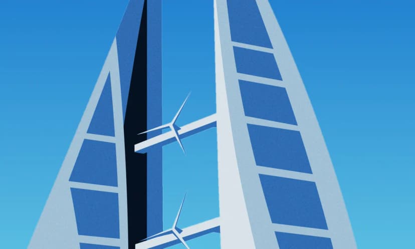 Bahrain World Trade Center illustration representing business in Bahrain