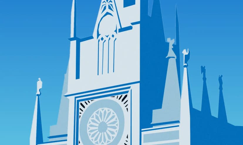 Las Lajas Sanctuary illustration representing business in Colombia