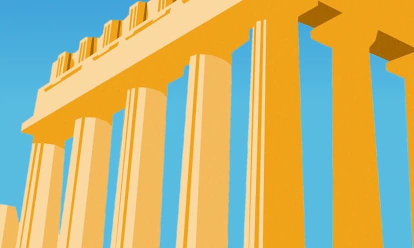 Parthenon illustration representing business in Greece