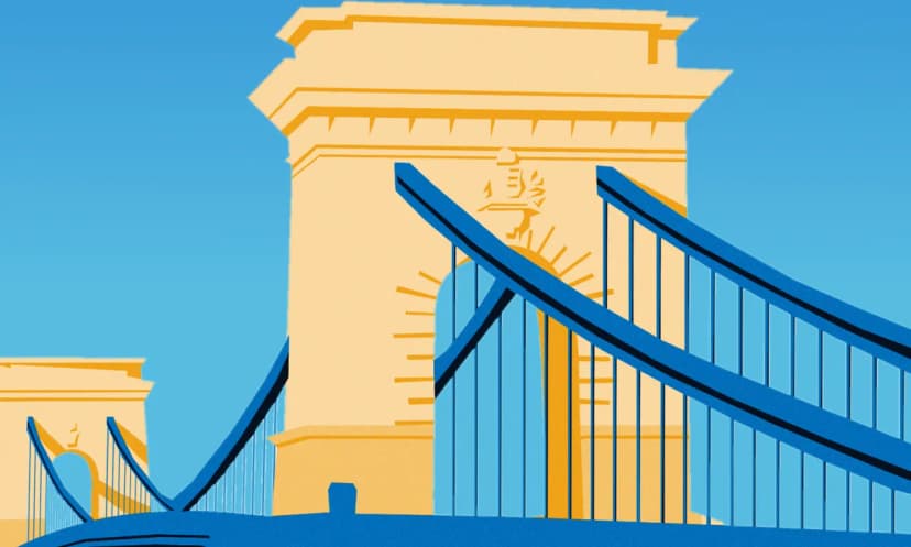 Chain Bridge illustration representing business in Hungary