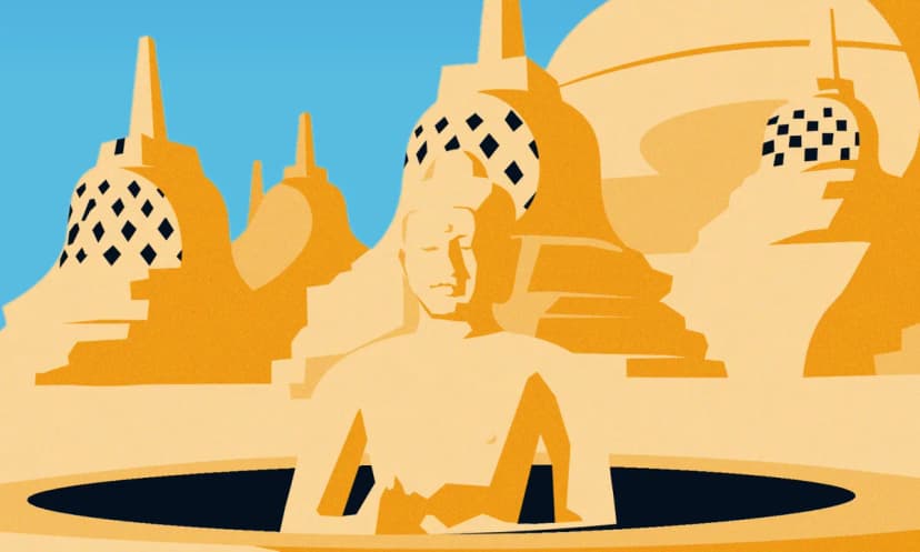 Borobudur Temple illustration representing business in Indonesia