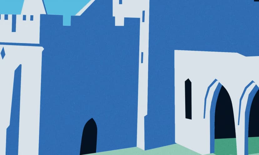 Peel Castle illustration representing business in the Isle of Man