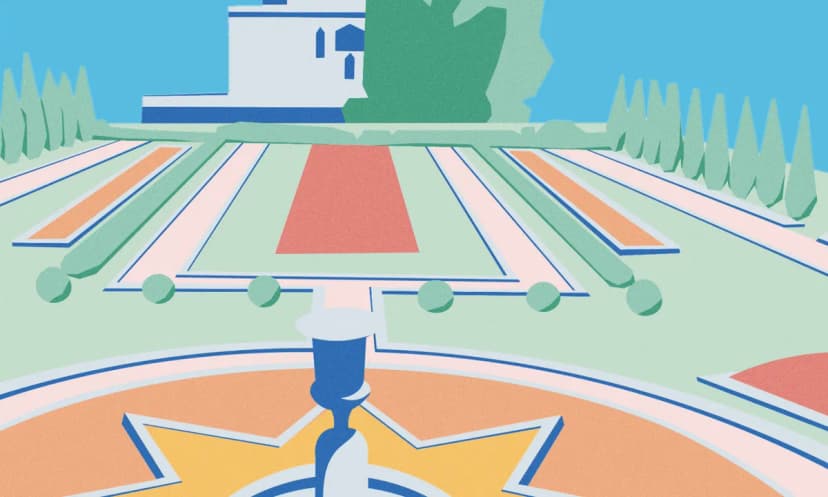 Baha'i Gardens illustration representing business in Israel