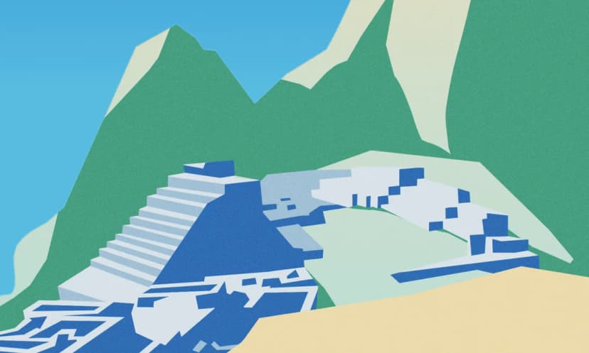 Machu Picchu illustration representing business in Peru