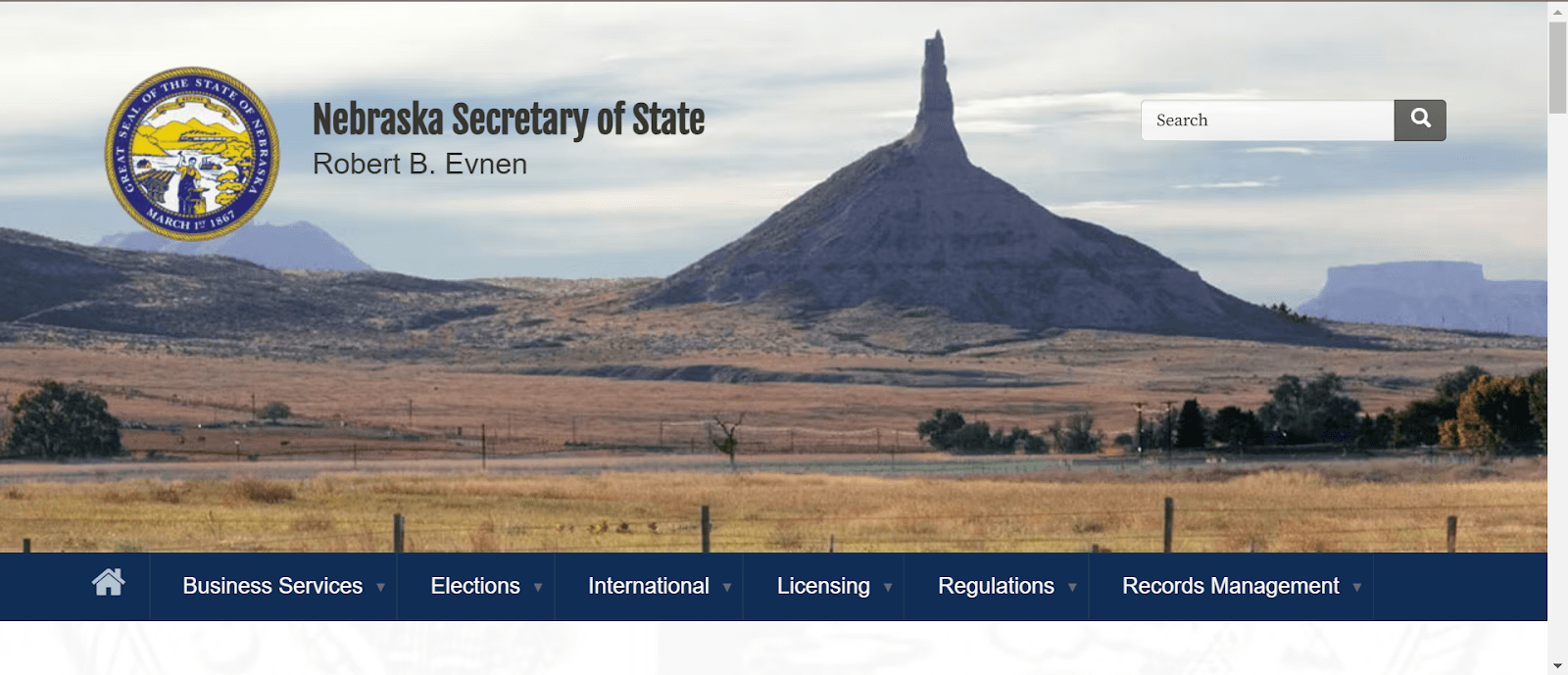 Nebraska Secretary of State’s Website
